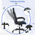 BORGEBY 360Swivel, Blue Massage Gaming Chair for Kids, Ergonomic Office Chair Computer Chair with Adjustable High Back