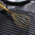 Berglander Gold Whisk Pack of 3 - Stainless Steel 8", 10", 12", Titanium Plating Gold Whisks for Cooking, Beater, Wire