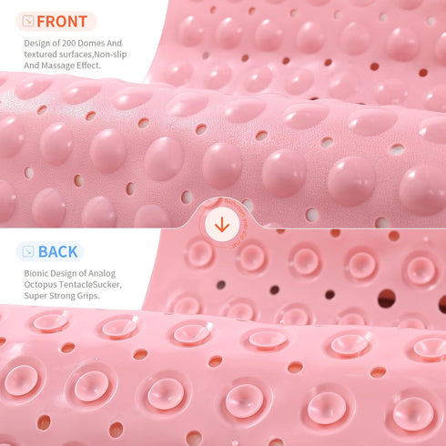 39.315.7 inchApproximately 100 40cm Cup.1-Opaque Anti-Slip Bathtub Shower mat, Soft Oversized Machine Washable Non-Slip