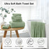 8 Set-2 Sheets,2 Towels,4 Washcloths-600GSM Oliven Piece Green Family Bath Towel Oversized Bath Towel Hand Soft Highly