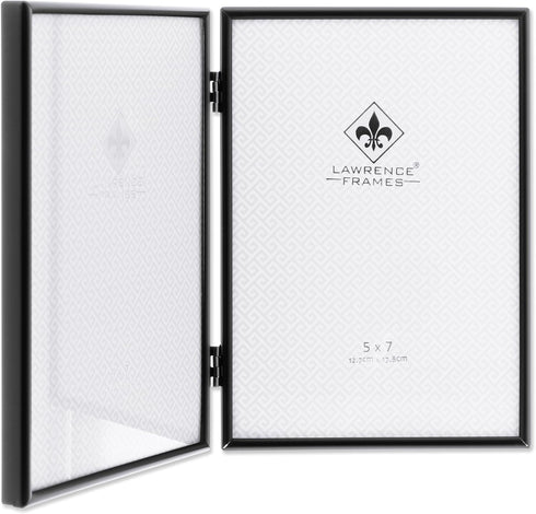 Lawrence Frames Black Metal Frame, Simply, 5x7 Double