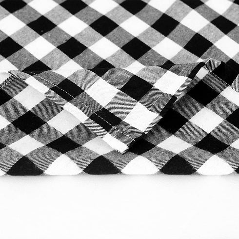Buffalo Check Curtains, Blackout Buffalo Plaid Curtains for Living Room, 36x36inch, 2 Pack (Black White)