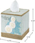 Avanti Linens Beachcomber Collection Tissue Box Cover, Guest Bathroom Essentials, Beach Inspired Home Decor