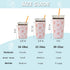 Xumbtvs 3 Pack Reusable Iced Coffee Sleeves - Insulator Neoprene Sleeve for Cold Beverages, Fashion Patterned Iced