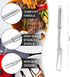 Stainless Steel Meat Forks, 13 Inch, 2 Pieces Large Two-Prong Forks for Cooking, Carving, Serving, BBQ