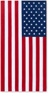 American Flag Beach Towel 30 x 60 inch (76 x 152 cm) - USA Patriot 100% Cotton Velour Terry