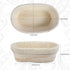 BACCZZY 3Pcs 10 inch Banneton Bread Proofing Basket, Oval Banneton Basket,Sourdough Proofing Basket,Bread Bowl Handmade