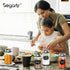 6 Pack 6 oz Set 136 1 1 Segarty Glass Spice Jars with Shaker Lid, Empty Spice Jar with Labels, Seasoning Containers