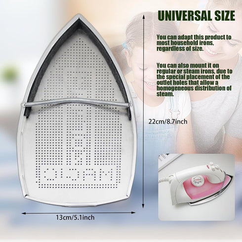 FQTANJU 2PCS Cover Iron Shoe for Electric Iron, Aluminum Ironing Shoe Compatible with Most Steam Irons