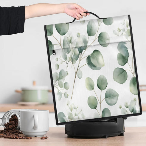 Large Eucalyptus Leaves Blender Cover, Waterproof Stand Dust Covers for Kitchen Mixer with Top Handle Pockets