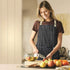 NLUS 2 Pack Kitchen Cooking Aprons, Adjustable Bib Waterproof Chef Apron with 2 Pockets (Grey Stripe/Black Plaid)