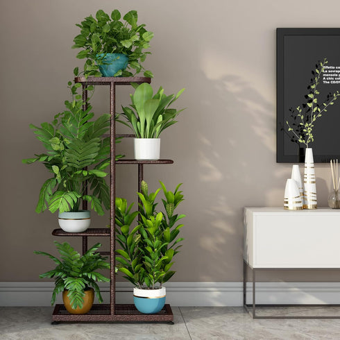 4 5 (4 5 LINZINAR Plant Stand Metal Tier Potted Multiple Flower Pot Holder Shelf Indoor Outdoor Planter Display