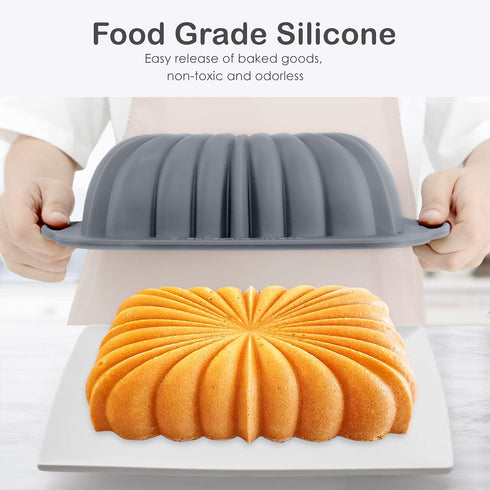 Silicone Bread Loaf Pan, Non-Stick Baking Mold with Metal Reinforced Frame for Homemade Bread, Long-Lasting Performance