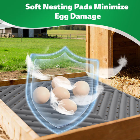 12" 12", 3 Pack Chicken Nesting Pads for Chicken Coop, Washable Laying Pads for Nesting Box, Reusable Hen Nesting Box