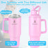 40 oz 40 oz 2 Tumbler with Handle and Straw or Convert to Insulated Water Bottle Fits in Cup Holder. Stainless Steel