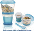 Pogah Cereal On The Go, Cup Container Breakfast Drink Milk Cups Portable Yogurt and Travel To-Go Food Containers