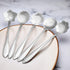 Chengu 8 Pieces Flower Coffee Tea Spoons Set, Stainless Steel Sugar Spoons, 8 Different Patterns for Tea Party (Silver)