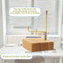 4 Pcs Rock Display Stand with Wooden Base, Adjustable Metal Arm Easel for Crystal Display, Small Rock Collection,