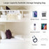 Mkono Boho Macrame Bedside Caddy Hanging Organizer, 4 Pockets for Remote, Magazine, Accessories, Fixed Straps and Hooks