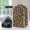 Blender Cover Dust Cover with Coffee Pattern, Small Kitchen Appliance Covers, Anti-Fingerprint Food Processor Cover