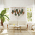 39"W 29.5"L KHOYIME Large Macrame Wall Hanging Boho Woven Tapestry, Chic Home Decor Modern Bohemian Handmade Leaf
