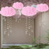 Marsui Artificial Cloud Props LED Hanging Pink Light String Fake Imitation 3D