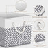 Storage Bins, 2-Pack Large Collapsible Storage Box with Rope Handles for Organizing Books and Clothes (White & Grey)