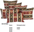 Kilim Throw Pillow Covers, Burgundy Red and Green, 14 x 24 Inches Decorative Lumbar Pillows for Boho Room Decor