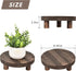 2pcs 8.46IN Yangbaga Wooden Stool Display Stand, Round Plant Stand Wood-Flower Pot Supports Plant for Indoor Outdoor