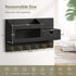 Key and Mail Holder for Wall, Wall Mount Mail Organizer with 6 Hooks and Storage Drawer, Key Rack (B-Black)