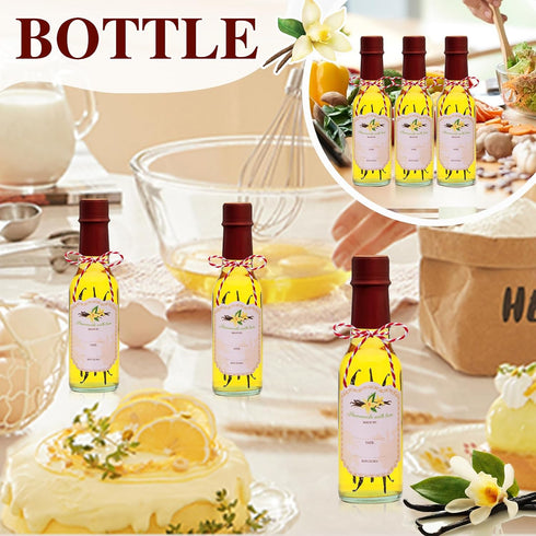 Encheng 5oz Woozy 5oz Set 35 Hot Sauce Bottles with Lids,Clear Bottles with Shrink Capsules,Small Wine Making Bottles