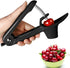 Cherry Pitter, YISSCEN Heavy-Duty Cherry Olive Seed Remover Tool with Food-Grade Silicone Cup (Black)