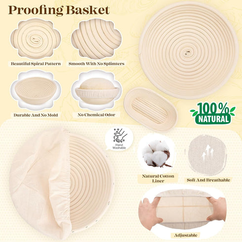 VEDALIO Sourdough Starter Kit, Sourdough Bread Baking Supplies, Sourdough Kit for Modern Home and Kitchen, Sourdough