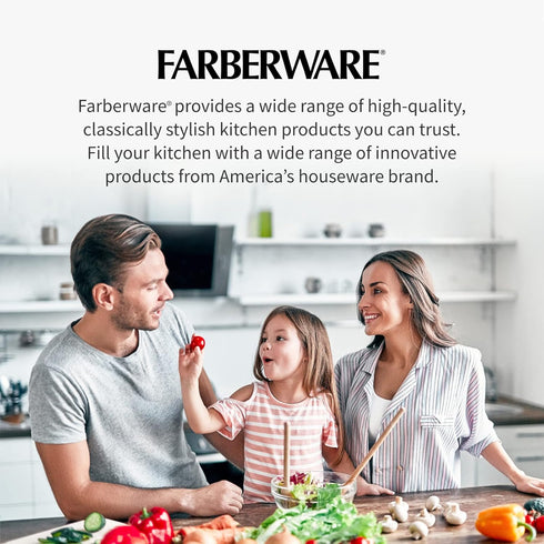 FARBERWARE Nylon Meat & Potato Masher, Heat-Resistant Kitchen Tool, 10-Inch Durable with Ergonomic Handle, Black
