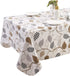 Heavy Duty Vinyl Tablecloth with Flannel Backing, Waterproof Oil-Proof Plastic Table Cover for Indoor/Outdoor (Leaves,
