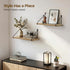 Set 2 Afuly Floating Wall Shelves Rustic Wall Mounted Hanging Shelf Farmhouse Wall Bookshelf for Bathroom Kitchen
