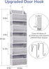 1 Pack 5 10 44 lbs 5 ULG Over Door Organizer with Large Pockets Mesh Side Pockets, Weight Capacity Hanging Storage