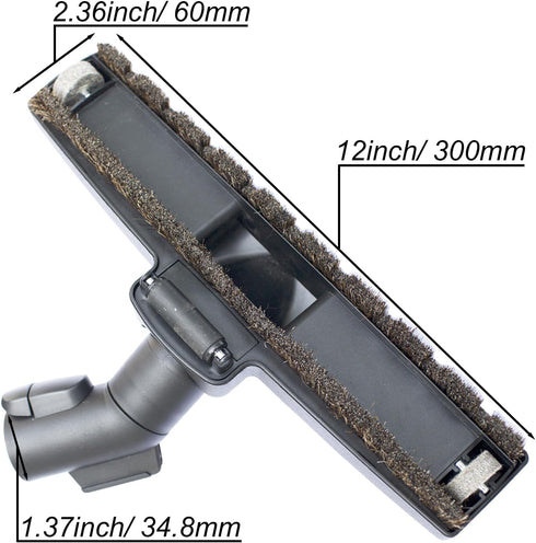 Replacement Vacuum Brush Head with Wheels & Horsehair Bristles for Miele C1 C2 C3 Vacuum Accessories