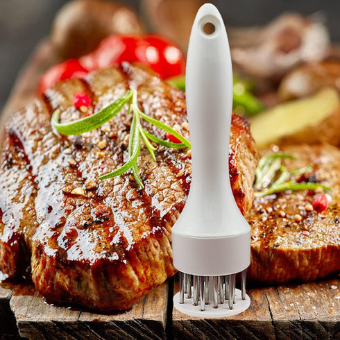 Meat Tenderizer Tool with Ultra Sharp Stainless Steel Needle Blades, 2 Pack for Tenderizing BBQ, Marinade, Steak,