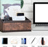 Marte Vanci Leather Tissue Box Cover, Multifunctional Tissue Holder with Remote Control Caddy for Desk, Nightstand