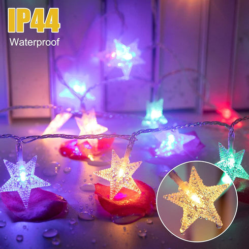 33 Minetom Star String Lights for Bedroom - ft Plug-in Color Changing Star String Lights with Remote and Timer