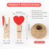 jijAcraft 100Pcs Clothespins with String - 1.4 Inch Wooden Clothes Pins with Heart, 10 Colors Mini Photo Clips with