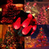C5 100 33ft 120V Set Brizled Upgraded Faceted LED Red Christmas Lights, LED Christmas tree Lights, UL Certified