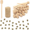 50 Pack Mini 3 Inch Wood Honey Dipper Sticks, Honey Stirrer for Honey Jar, 50 Pieces DIY Crafts