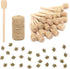 50 Pack Mini 3 Inch Wood Honey Dipper Sticks, Honey Stirrer for Honey Jar, 50 Pieces DIY Crafts