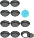 Mini Tart Pans with Removable Bottom, 4 inch Set of 10, Non-stick Round Quiche Pan for Mousse Cakes, Christmas Baking