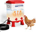 3.2 Gallon Heated Chicken Waterer with 4 Nipple Drinkers - Adjustable Height,