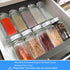 Acrylic Seasonings Spice Rack, 4 Tier, Expandable from 9" to 18", Organizer for Spices and Seasonings (Jars not