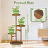 3 iDavosic.ly Tier Plant Stand Indoor, Tiered Corner Wood Multiple Flower Holder Shelf, Tall Orchid Display Rack