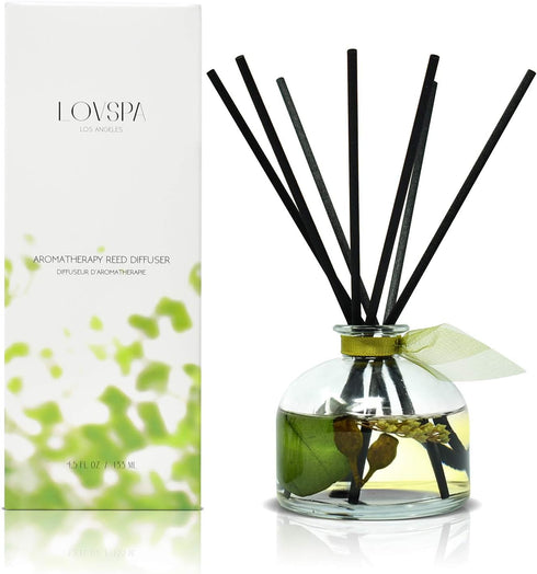 LOVSPA EUCALYPTUS Essential Oil Reed Diffuser Gift Set, Fresh Eucalyptus, Great Aromatherapy Gift